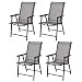 Giantex 4-Pack Patio Folding Chairs Portable for Outdoor Camping, Beach, Deck Dining Chair w/Armrest, Grey primary