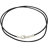 DragonWeave Sterling Silver 1.8mm Fine Black Leather Cord Necklace - ANY LENGTH