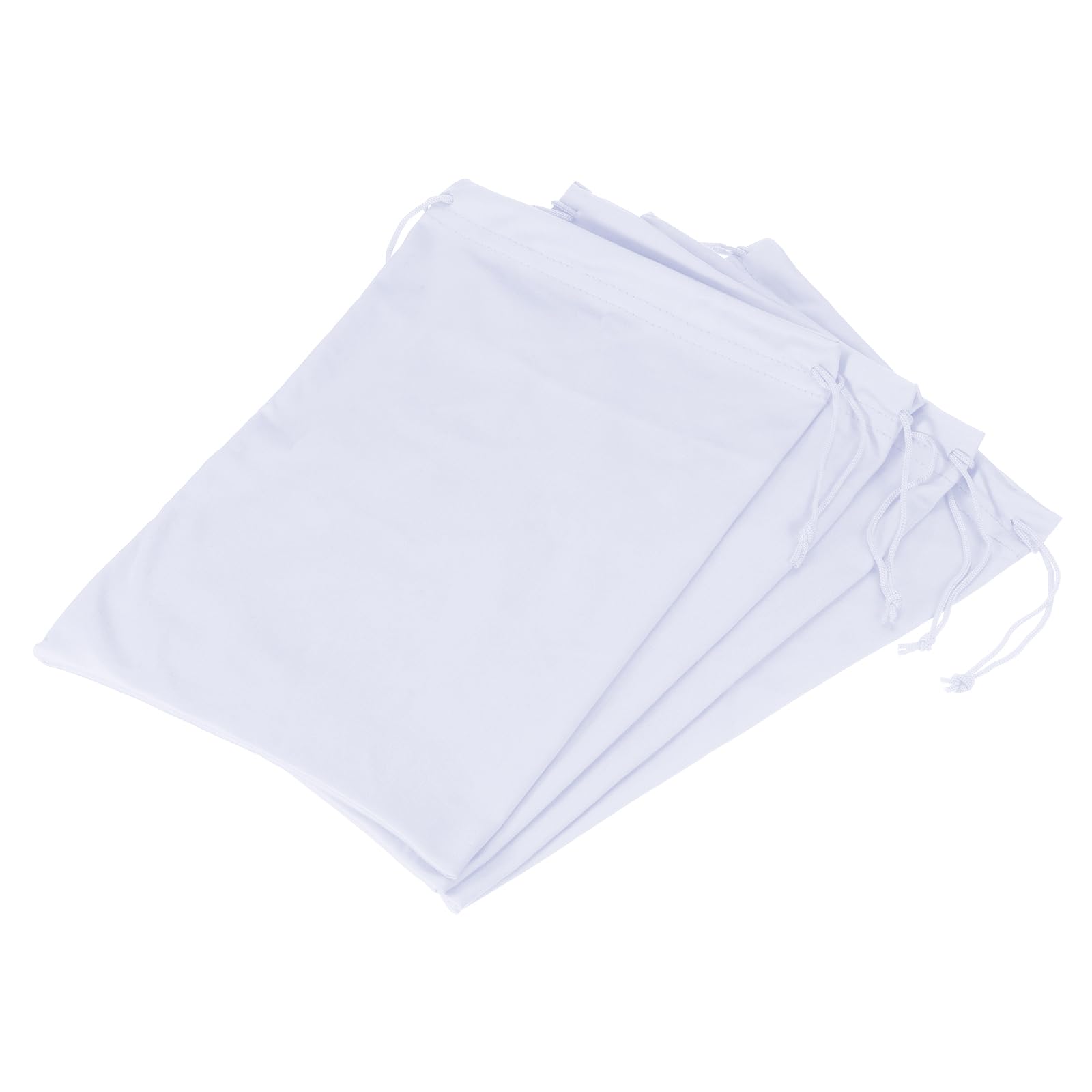 M METERXITY 4 Pack Ski Goggle Bag - Microfiber Snow Goggles Case Sleeve Drawstring Pouch Protection Bags, Apply to Goggles (7.1 x 10.6 Inch, White)