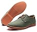 DADAWEN Men's Casual Canvas Oxfords Walking Shoes Sneakers Lace Up Dress Shoes Green US Size 12