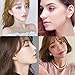 Outop 18K White Gold Plated Princee Cut Cubic Zironia Halo Stud Earrings for Women