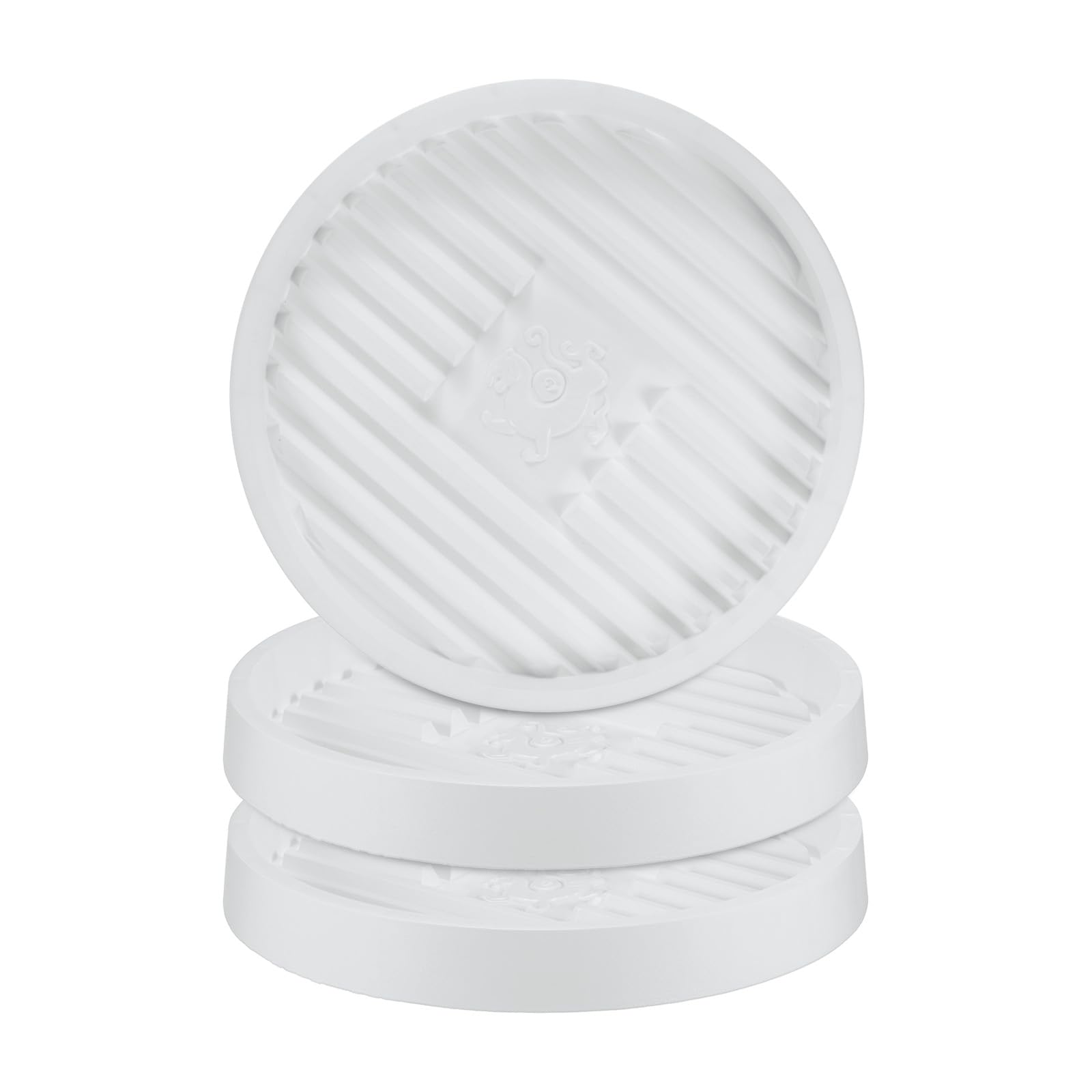 M METERXITY 3-Pack Plant Saucer, 9.4 Inch 24cm Flower Pot Saucers, Thicker Anti-Rot Root Plastic Plant Saucer for Indoor/Outdoor Potted Plant/Plant Water Catcher Tray [White]