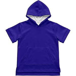 Boys Lightweight Short Sleeve Hoodie Summer Casual Hooded Sweatshirt with Pocket Athletic Pullover Kids Back to School Shirt