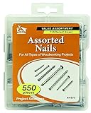 550 Pieces Nail and Brad Assortment 7 Different Sizes!