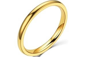 Jude Jewelers 1.5mm Stainless Steel Classical Plain Stackable Wedding Band Ring