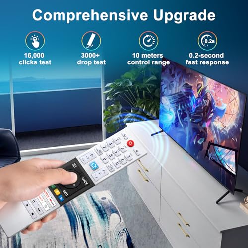 para Mando-Toshiba-TV, Universal Mando a Distancia para Original Toshiba Smart TV, con 6 Atajos