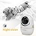 HelloBaby Video Baby Monitor with Remote Camera Pan-Tilt-Zoom, 3.2'' Color LCD Screen, Infrared Night Vision, Temperature Monitoring, Lullaby, Two Way Audio, Includes Wall Mount Kit