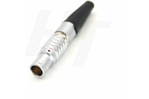 HANGTON CONNECT HangTon 2B Male Straight Plug FGG 303 Multipole Circular Metal Connector, Bend Strain Relief, Cable Assembly(3 Pin, Plug)