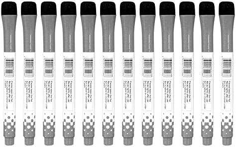Dry Erase Markers, Adsorbable Dry Erase Markers Whiteboard Pen With Eraser Cap & Magnet 12-Pack (White)