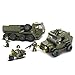 Sluban Service Troops Blocks Army Bricks Toy - Armored Vehicle & Military Transport Vehicle & Military Motorcycle