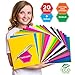 HTV Heat Transfer Vinyl Bundle Variety 12x10-20 Multi-Color Sheets Variety for Cricut Silhouette Cameo or Heat Press Machine - Bonus Iron On Teflon Weeding Tweezers for DIY T-Shirts