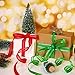 Tatuo 150 Yards Christmas Satin Edge Organza Ribbon Gift Ribbons with Gold Glitter Edges Wrapping Christmas Decoration (Red, Green and Ivory, Each Color 50 Yards)