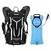 OUTON 18L Hydration Pack Backpack with 2L Water Bladder, Lightweight Breathable Cycling Hiking Running Skiing Outdoor Backpack Hydration with Rain Cover, Helmet Net (Black&Grey)