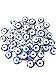 Bion, Silver Evil Eye Glass Beads,1 Piece - 1.7