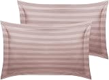 MOONLIGHT20015 King Size Duvet Cover Set Reversible Stripes Satin Bedding Peach view 8