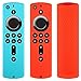 [2 Pack] Remote Case Cover Compatible with Fire TV Stick 4K Remote Control - Pinowu Anti Slip Case (Red+ Turquoise)