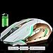 Rechargeable Wireless Silent Gaming Mouse, Besde T1 Wireless Rechargeable Mouse with Colorful LED Lights and 1000/1200/1600/2400 DPI 400mah Lithium Battery for Laptop and Comput (T1, White)thumb 4