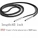 Punk Gothic Velvet Long Chain Wrap Choker Tattoo Necklaces Silver Tube Tassel,65inch