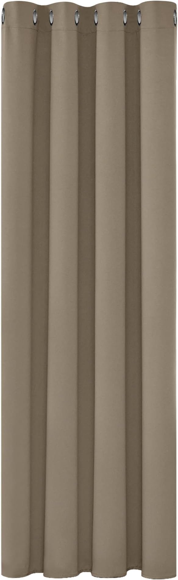 Deconovo Thermal Curtain Eyelet Taupe 55 x 69 Inch Blackout One Panel