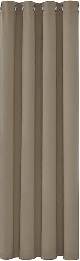 Deconovo Thermal Curtain Eyelet Taupe 55 x 69 Inch Blackout One Panel
