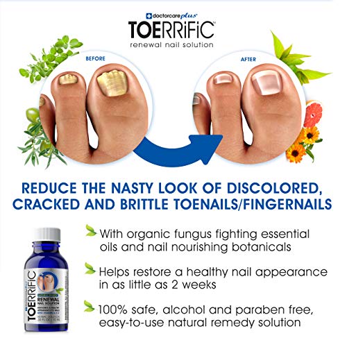 Natural Toenail Fungus Treatment - All Natural Anti fungal Nail & Toe Nail Renewal with Tea Tree, Oregano & Essential Oils, Restore Damaged Yellow Thick Discolored Nails Back to Health by Toerrific - Thumbnail 2
