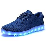 COODO Men's Women's Youth's LED Shoes 7-Color-Lights USB Charging Light up Sneakers CD2001