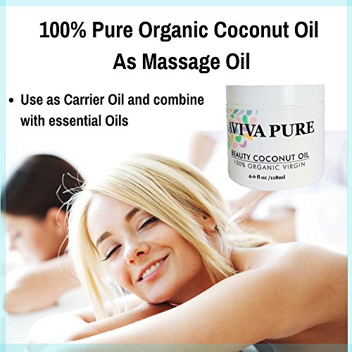 Organic Coconut Oil for Face Body Hair & Nails, Hair Growth & Stretch Marks. Unrefined Coconut Oil Skin Moisturizer and Makeup Remover (4oz) - Thumbnail 7