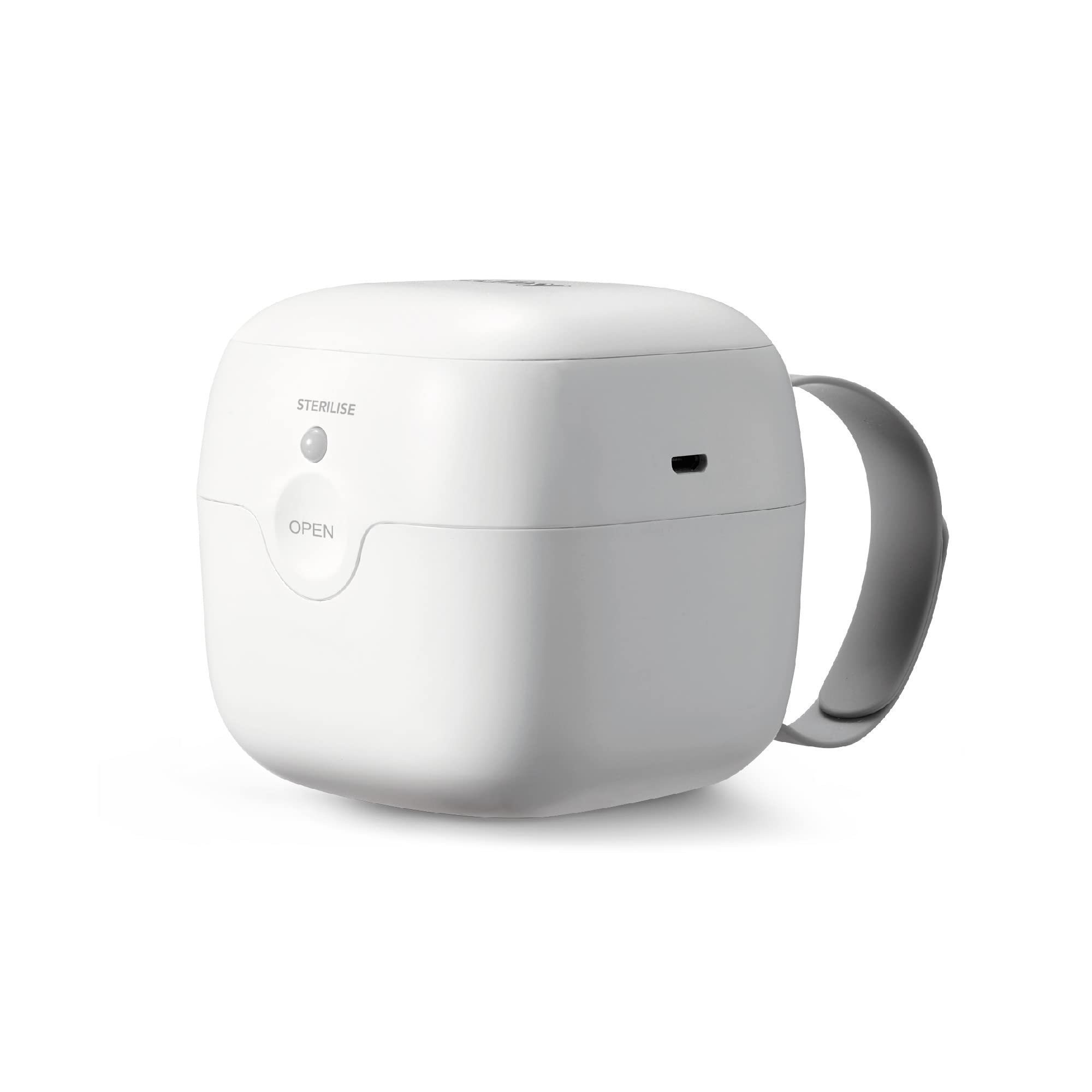 Nuby UV Dummy Steriliser - 1 Minute Sterilising Cycle | Fast and Effective UV Electric Sterilising Solution | Kills 99.9% of Germs | Portable