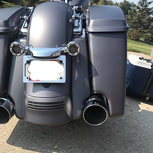 Moto Onfire 4 1/2 Inch Stretched Saddlebags Charcoal Denim Fit for