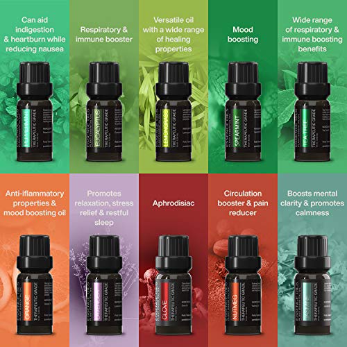 Himalayan Pink Salt Diffuser & 10 Essential Oils 2in1 Therapeutic