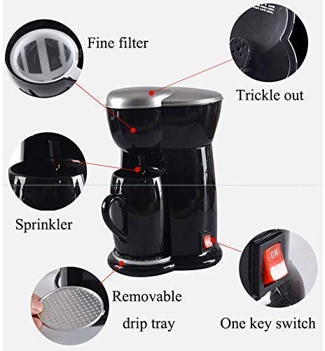 YAeele Kaffee-Maschine, Tee und Kaffee Dual-Purpose-Maschine, Tropf-Kaffeemaschine, Klein Automatische Haushalt… – Bild 7