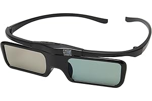 DLP Link 3D Glasses, 144Hz Rechargeable Active Shutter Eyewear for Most DLP Link 3D Projectors, for, for for for Optoma
