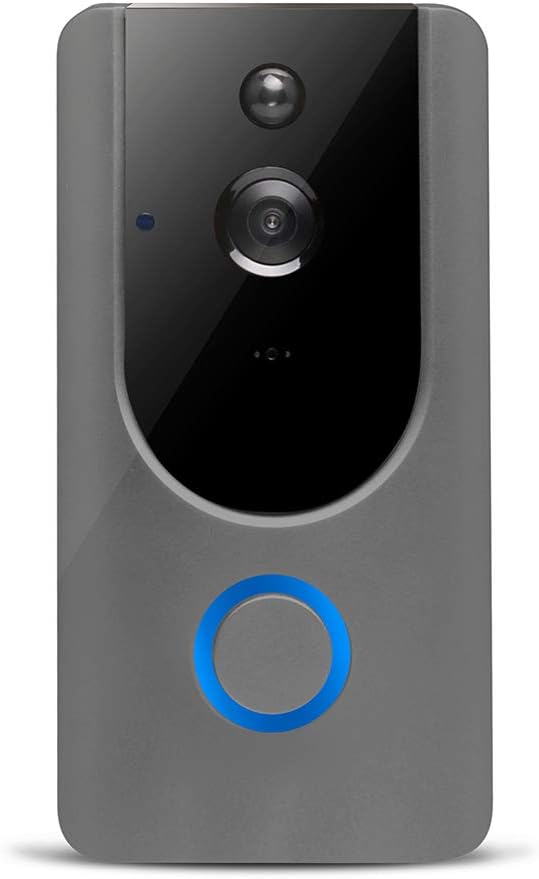 Wireless Smart Doorbell, WiFi Video Doorbell, Free Cloud 720P HD Security Camera with PIR Motion Detection Night Vision Two-Way Talk,doordell+8g