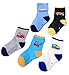 Mingming Little Boys' Carton Car Socks (Pack of 5)