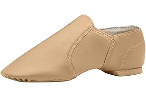 ARCLIBER Jazz Shoes for Women/Big Kid Slip-on Leather Dance Shoes