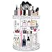 ALVOROG Makeup Organizer 360 Degree Rotating Cosmetic Storage Case DIY Makeup Carousel Spinning Holder with Adjustable Shelves Large Capacity for Jewelry, Makeup Brushes and Lipsticks (Small)