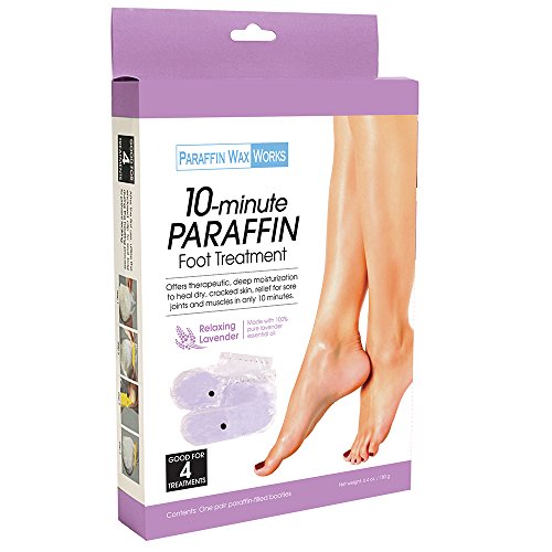 Paraffin Wax Works 10-Minute Paraffin Foot Treatment, Relaxing Lavender, Spa and Home Treatment Booties, One-Pair