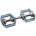 BONMIXC Flat Road Bicycle Pedals Sealed Bearing MTB Pedals Aluminum Alloy Bike Pedals Blue 9/16