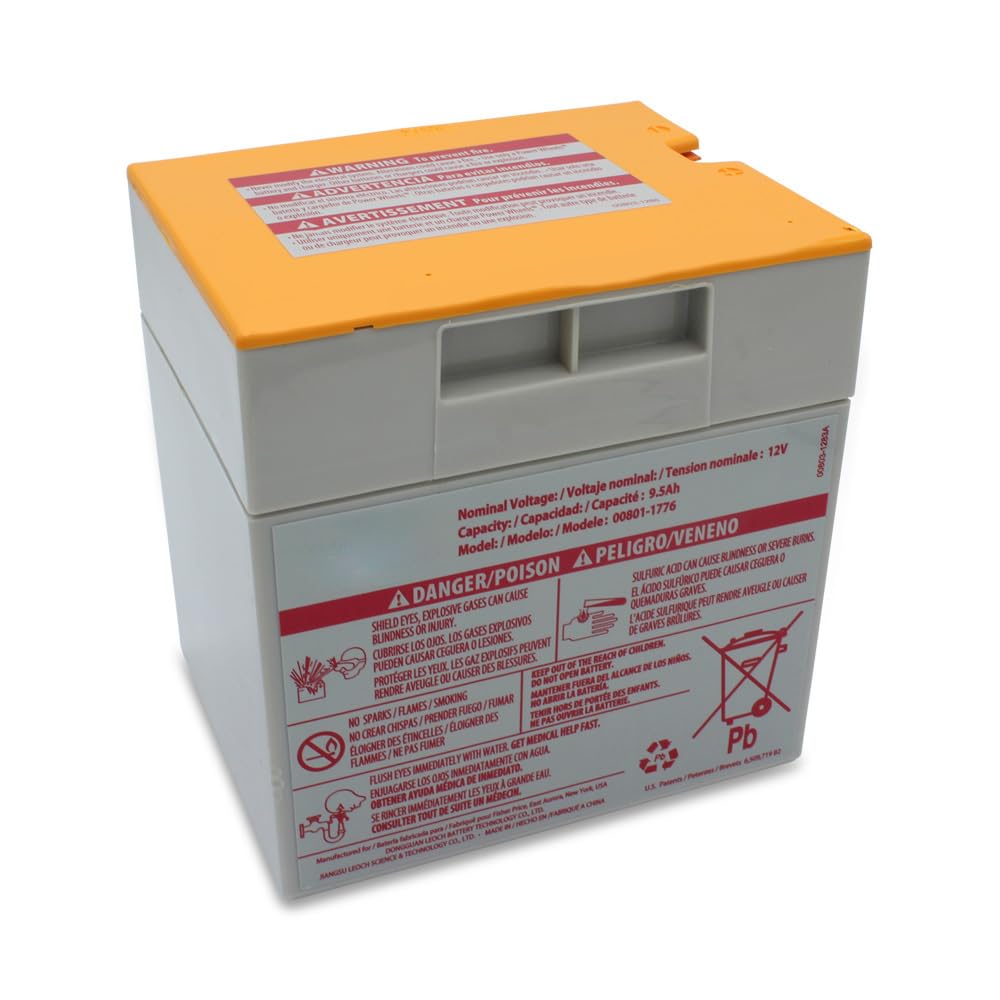 Photo 1 of Fisher Price Power Wheels 12V Battery for Ride On Toys | 12V Kids Car Battery Replacement | Barbie Power Wheels Battery, Kids Jeep Battery Replacement | 00801-1661 and 00801-1776 Probe-style Orange Top Battery
