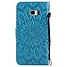 Firefish Galaxy S6 Edge Plus Case,Pu Magnetic Flip Folio Wallet Case [Durable] Lightweight Kickstand Folding Case with Card Holder Xmas Birthday Gift for Samsung Galaxy S6 Edge Plus -Sunflower Blue