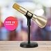 Karaoke-mike MIKEY: Multipurpose Handheld Wireless Portable Microphone and Speaker for Bluetooth Audio Devices, Use with Androids and iOS in 3 Colors (Gold) Just Add Summer