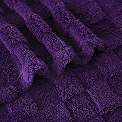 Linecooo Deep Purple Fleece Throw Blanket