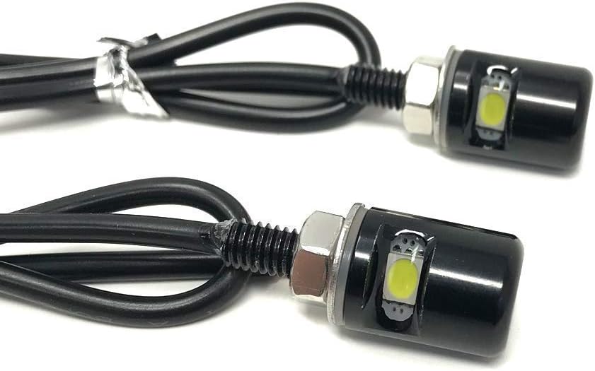 Motorcycle LED Bolt Lights for Rear Number Licence Plate Micro Mini Button, black, Diameter: 14mm | Length: 18mm | Thread: 15mm - Image 5