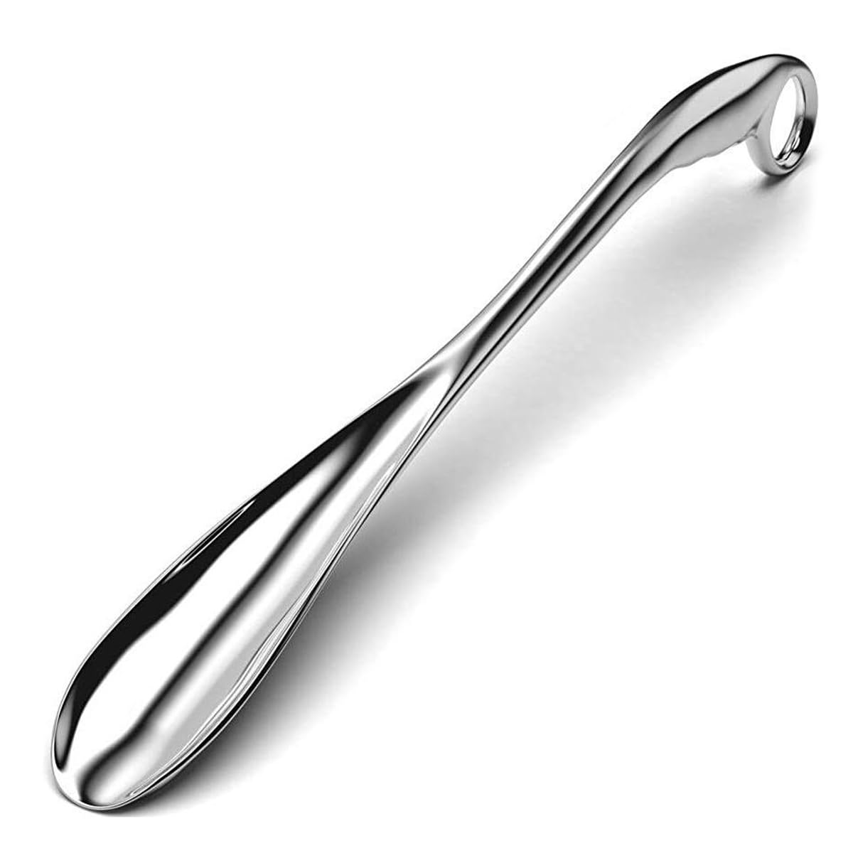 Lalafancy Shoe Horn Long Handled, Long Shoehorn Aluminum Alloy 53cm for Men Women Elderly Seniors, Extra Long Shoe Spoon Helper Football Boot Horn with Curved Loop Handle