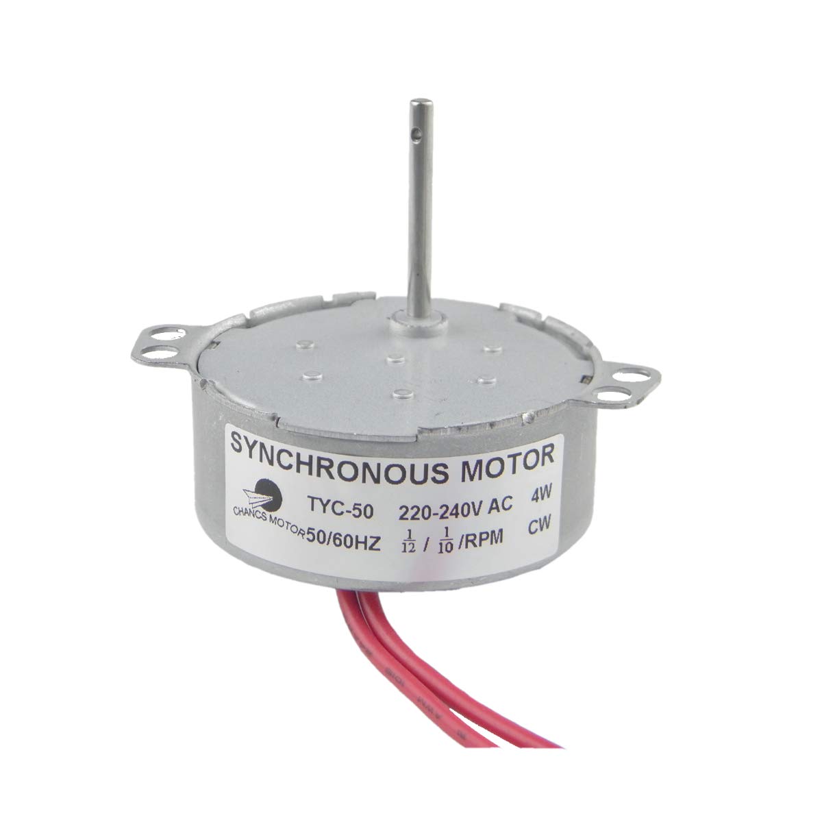 CHANCS TYC-50 Electric Synchronous Motor AC 220V 0.083-0.1RPM CW for Fan Microwave Oven Electric Fireplace