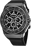 TW Steel CEO Diver Stainless Steel Power Reserve Automatic Watch - Black Dial Day Date Month 24-hour TW Steel Watch Mens - Black Rubber Band 44mm Chronograph Dive Watch CE5000