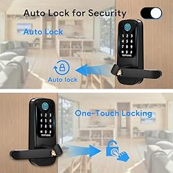 Smart Door Lock with Handle,Fingerprint Door
