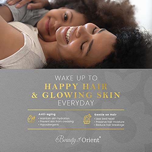 BEAUTY OF ORIENT 25 Momme, 100 Pure Mulberry Silk Pillowcase for