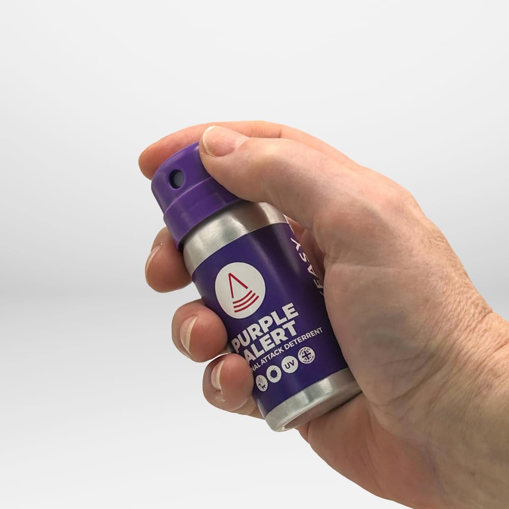 Walk Easy Purple Alert Attack Rape Self Defence Deterrent Identifier | UV | Odour | 3 Metre+ Distance | UK Made & Legal | 40ml