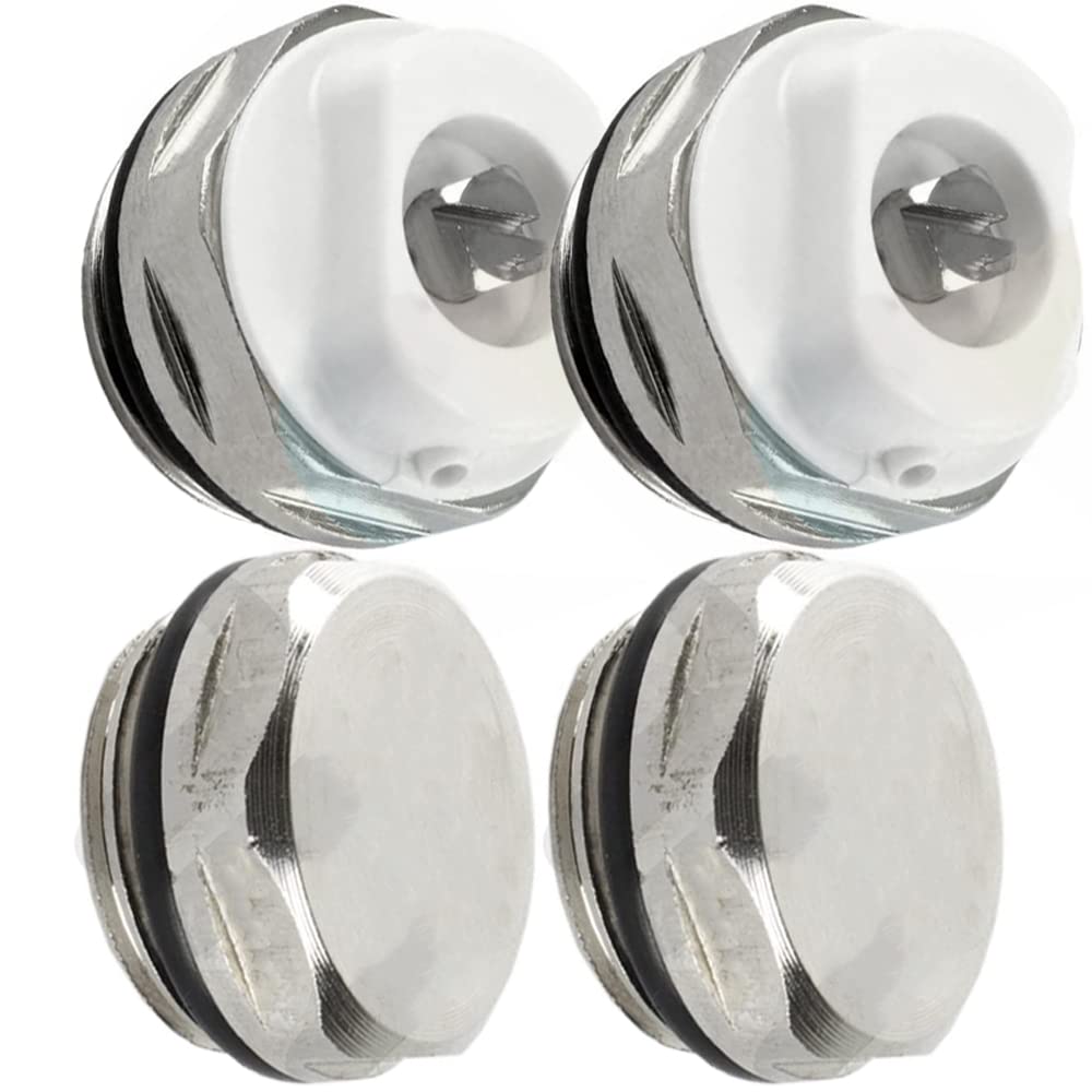 Reeds Radiator Air Vent Bleed Vent and End Cap Pack x2